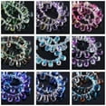thumbnail image 2 of U8MO 20pcs 6x12mm Top Drilled Colorful Crystal Glass Teardrop Pendant Loose Beads-2# Rose & Green, 2 of 4