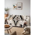 thumbnail image 6 of Boho Black Brown Couch Cover for Dogs, Geometric Southwestern Ethnic Vintage Washable Sofa Covers Slipcover for Pets Dogs Futon Cover, Couch Recliner Covers, Oversized Chair Slipcover 71"x91", 6 of 9