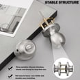thumbnail image 3 of Entry Door Knob with Key Stainless Steel Exterior Door Knobs Round Security Front Door Lock Set Satin Nickel, 3 of 4