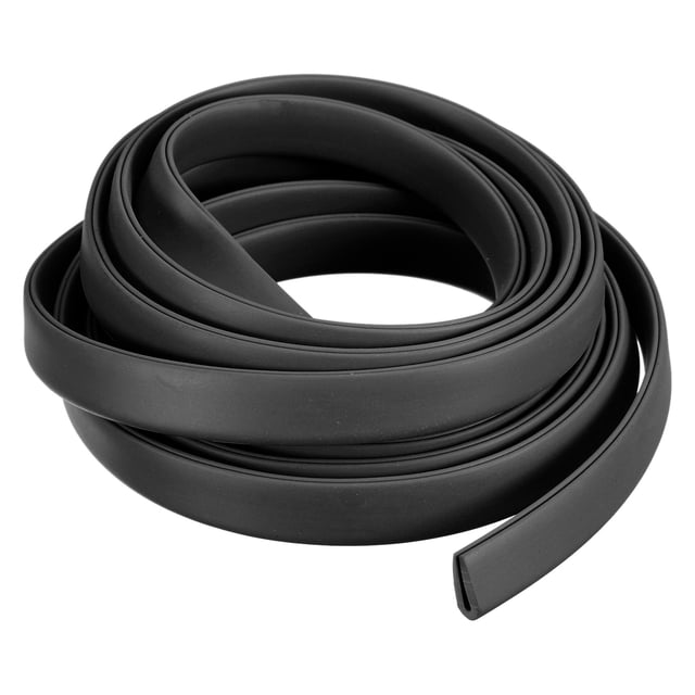 U Canal Borde Moldura, 6,5 Pies Longitud Goma Protección Sello Tira Borde Protector para 1,5-2,5mm Borde, (13/64" W x 25/64" H) Negro
