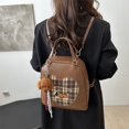 thumbnail image 2 of 2025 Nuevo modelo de moda, bolso de mano para mujer multiusos, mochila de viaje retro con bordado de perro y cuadros., 2 of 10