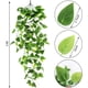 thumbnail image 2 of Paquete de 2 plantas artificiales colgantes de 4 pies, hojas de hiedra falsas para bodas, paredes, hogar, habitaciones, patios, interiores, exteriores, estantes, oficinas, decoración (sin cestas) Rojo Verde Cocina, Decoración y Otros, 2 of 5