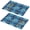 Alien and Rocket Purple Pattern, variant on Alien and UFO Deep Blue Pattern PVC Woven Placemats Set Of 2, Outdoor Picnic Placemats Non-slip Gift Ideas for Dining Table Bar,12" X 18"
