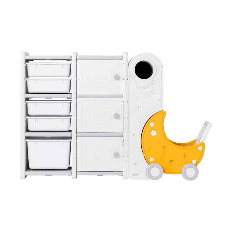 DUKE BABY Kids Small 3 Layer Toy Storage Organizer with 6 Storage