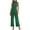 Green, variant on EazyTech Women's Solid Color Sleeveless Round Neck Jumpsuit with Pockets Back Zipper Wide Leg Casual Romper
