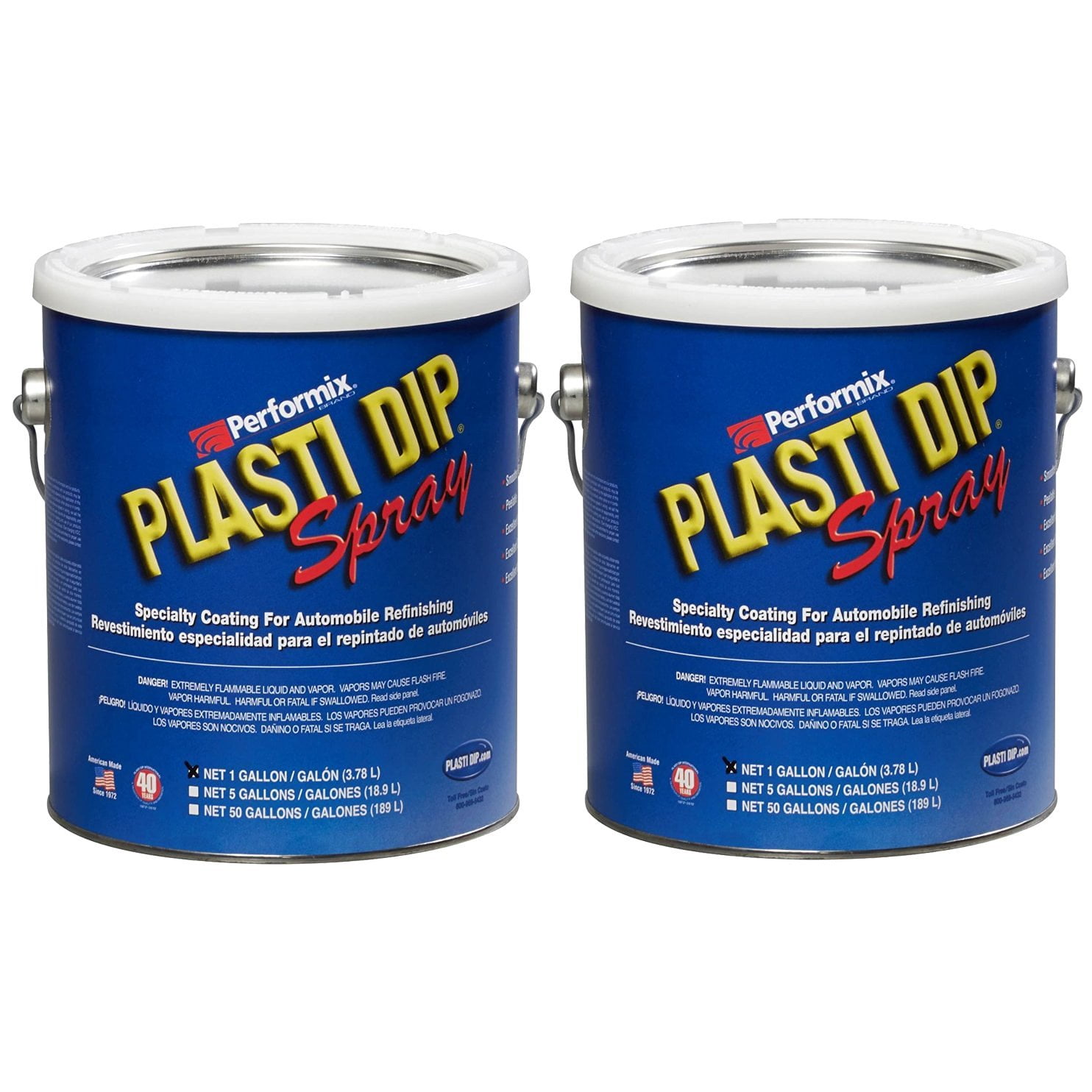 Plasti Dip Multi Purpose Rubber Coating Spray White 1 Gallon, (Pack of 2)