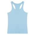thumbnail image 4 of JanJean Men's Gym Tank Top Athletic Stringer Muscle Tops Ribbed Knit Vest Sleeveless Workout Bodybuilding T-Shirt Sky Blue L, 4 of 5