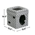thumbnail image 4 of MidWest Homes for Pets Curious Cat Cube, Foldable Cat Cube for Home or Traveling Play, Gray, 4 of 6