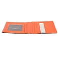 thumbnail image 4 of Men Slim Wallet 10 Credit Card Holder Slots Leather Money Clip RFID Blocking Bifold Front Pocket Small Thin Men's Wallet Black with Orange Interior, 4 of 5