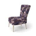 thumbnail image 3 of Designart "Moody Gothic Botanicals I" Pink Floral Upholstered Accent Chair - Cottage Arm Chair For Bedroom, 3 of 5