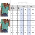 thumbnail image 3 of Gvmfive Women's Floral Print Stitching Zipper V-Neck T-shirt Short Sleeve Casual Loose Pullover Tops, 3 of 3