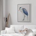 thumbnail image 3 of PixonSign Framed Canvas Print Wall Art Blue Heron Bird Portrait Pastel Watercolor Animals Wilderness Illustrations Modern Art Antique Vintage Farmhouse Relax/Calm/Cozy for Bedroom - 16"x24" White, 3 of 5