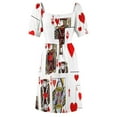 thumbnail image 6 of ROYAL COURT CASINO RED HEARTS PLAYING CARDS Dress women evening dress Cocktail of dresses clothes, 6 of 6