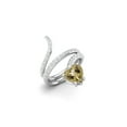 thumbnail image 2 of 7MM Heart Shape Wrap Bypass Ring Natural Lemon Quartz 925 Silver Women Valentines Day Gifts Rings, 2 of 6