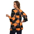 thumbnail image 6 of LATWIIV Tunic Tops for Women 3/4 Sleeve Plus Size Women's Tunics Loose Fit Floral Swing Flare Ladies Blouse for Leggings Flower91 1X, 6 of 7