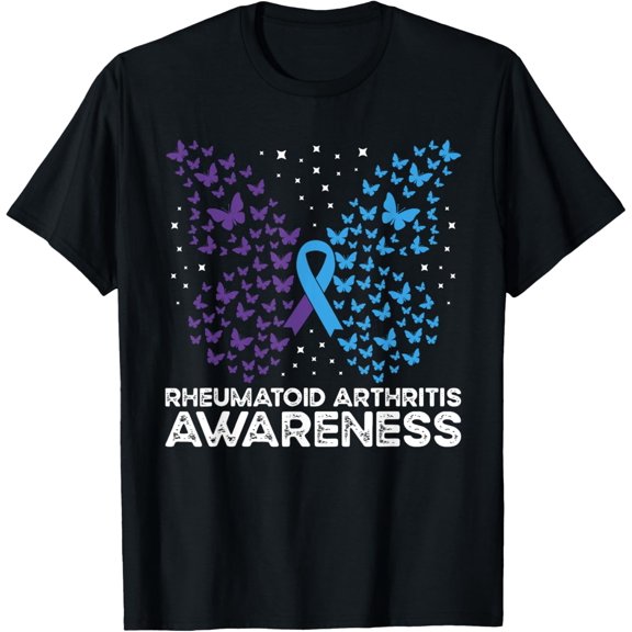Exquisite and comfortable-Rheumatoid Arthritis Awareness Butterfly Ribbon T-Shirt