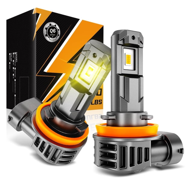 Faros antiniebla Auxbeam 2025 H11 H8 H9 3000 K Amarillo Dorado x2