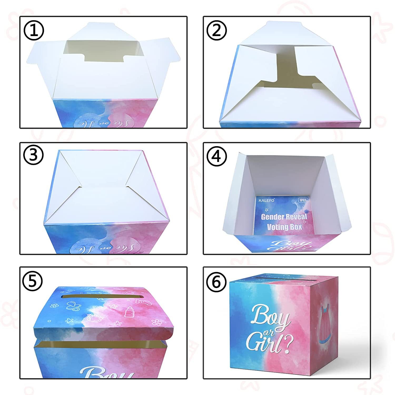 Baby Gender Reveal Ballot Box Gender Voting Game For Boys And Girls Baby Shower Games Party Decorations