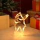 thumbnail image 4 of Decoración de la luz de ventana LED de Navidad | Gancho para ventosa de árbol de nieve, muñeco de nieve | Exposición navideña interior alimentada por pilas | Plástico blanco cálido | 20x18cm, 4 of 6