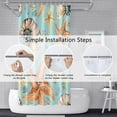 thumbnail image 5 of Blue Waterproof Fabric Cloth Shower Curtain for Bathroom Decor Seashells Starfish Stone Machine Washable Cloth Bath Kids Girls Shower Curtains with Hooks 48x72 inches, 5 of 12