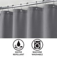 thumbnail image 7 of Gray Stall Shower Curtain Flax Linen Heavy Weight Fabric Shower Curtain Hotel Luxury Washable for Bathroom, 35"x72", 1 Set, 7 of 7