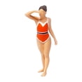 thumbnail image 3 of segolike 1/64 Girl Figures Beach, Swimsuit Woman Model, Realistic Miniature Model, Trains Orange, 3 of 9