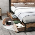 thumbnail image 6 of Costway Full Industrial Platform Bed Frame with Drawer Storage Headboard Charging Station, 6 of 9