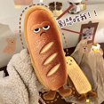 thumbnail image 5 of Creative Cute Novel Fun Face Simulation Real Food Theme Toast Hot Dog Bread Character Soft Filled Surface Clothes Zipper Pencil Case-Toast, 5 of 5
