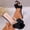 Black, variant on Women's Bow Knot Clear Heel Mules, Wide Width Open Toe Summer Heels for Women, Slip-On Casual Dress Sandals, Non-Slip Walking Shoes