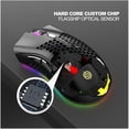 thumbnail image 5 of 2.4GHz Wireless Mouse USB Rechargeable 1600DPI Adjustable Hollow Out Honeycomb RGB Optical Mouse Gamer Mice white, 5 of 5