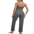 thumbnail image 4 of Women‘s 3 Piece Lounge Set Pajama Set Sweatsuits Open Front Cardigan Tank Tops Wide Legs Pants Outfits, 4 of 8