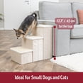thumbnail image 6 of TRIXIE 3-Step Foldable Velour Pet Stairs with Storage, Beige, 6 of 6