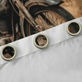 thumbnail image 4 of Feelyou Vintage Rustic Motorcycle Blackout Curtains Set of 2 (52x84 Each), Farmhouse Vehicle Window Curtains, Brown Retro Watercolor Curtains and Drapes, Black Out Curtains Decor, 4 of 6