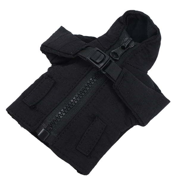 Mini Llavero Con Abrigo De Plumón, Minichaqueta Genial Con Cremallera, Dije Divertido único, Innovador, Multifuncional, Negro