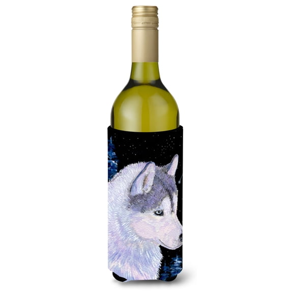 Caroline's Treasures SS8617LITERK Siberian Husky Wine Bottle Hugger, Wine Bottle, multicolor