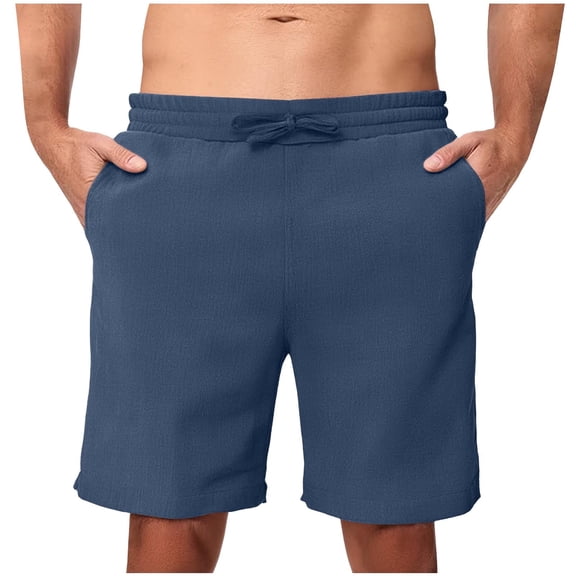 yillto Mens Causal Shorts 5 Inch Summer Loose Elastic Waist Comfy Breathable Athletic Jogger Shorts