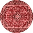 thumbnail image 1 of Ahgly Company Machine Washable Indoor Round Medallion Red Traditional Area Rugs, 5' Round, 1 of 4
