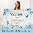 thumbnail image 5 of Daughter Wearable Blanket Hoodie Sherpa Fleec, Christmas Gifts for Daughter from Mom Dad Birthday Presents Ideas Oversized Blanket Hoodie Gifts for Graduation, 5 of 6