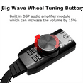 thumbnail image 3 of USB External Sound Card Adapter 7.1Channel USB Computer Game Sound Card 3.5mm USB Adapter Gaming Headset Enhancer, 3 of 6