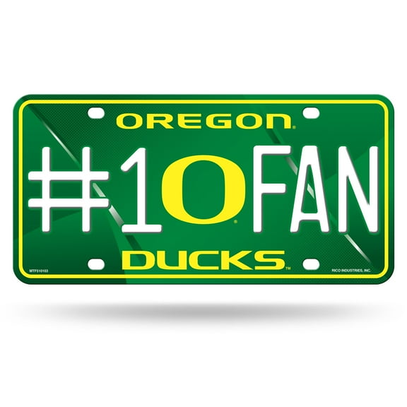 Oregon #1 Fan Metal License Plate - Licensed by Rico