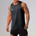 thumbnail image 2 of Afdoent Men's Tank Top Male Summer Outdoor Sports Fitness Running Breathable Loose Sleeveless Crew Neck Vest Comfortable, 2 of 4