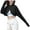 Black, variant on Women's Cooling Shawl Sun Cape Cloak UV Protection Cooler Shrug Neck Sun Protection Arm Sleeves with Finger Hole (Blue, One Size)