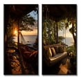 thumbnail image 2 of Designart "Tropical Vibes Beach Photo XXVIII" Coastal Beach Framed Wall Art Set Of 2 - Yellow Beach Gallery Wall Frame Set For Home Decor, 2 of 7