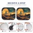 thumbnail image 6 of Naloa Sunset Desert Journey Print 2-Piece Windshield Sunshade,Foldable Car Front Window Sun Shades,for Most Sedans SUV Truck-Large, 6 of 6