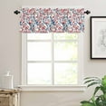 thumbnail image 3 of Red Blue Leaf Valances for Windows Farmhouse Kitchen Curtains Valances Rod Pocket Valance Curtains for Kitchen Windows Summer Vintage Botanical Branch Window Valances for Bathroom Bedroom 60"x18", 3 of 6