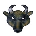 thumbnail image 1 of Máscara realista de cabeza de toro en 3D | Máscara de espuma de media cara para disfraz de animal, ideal para Pascua, Carnaval y Halloween, 1 of 5