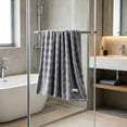 thumbnail image 4 of Large-Grids Corals Fleece Towel And Extra-Large Extra-Thick Face Towel For Men And Women And Bathroom And Washroom Towel, 4 of 6