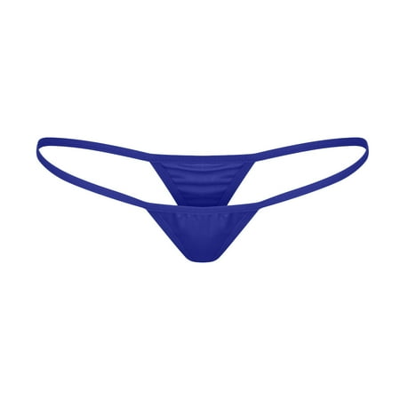 BYHONG Women Lace V-string Briefs Panties Thongs Lingerie Underwear Underwear Blue M