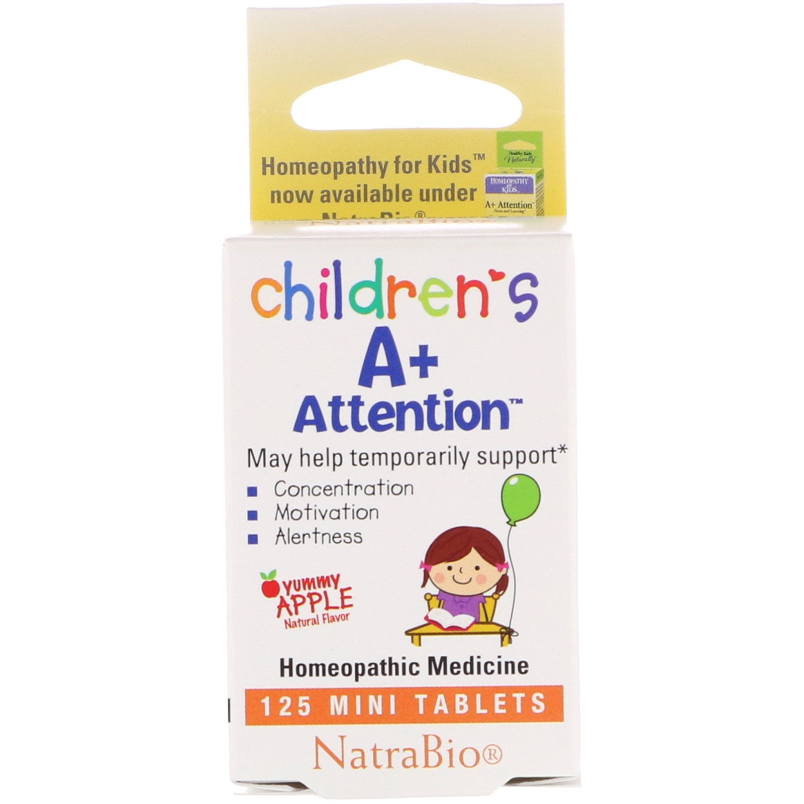 Homeopathy For Kids A Plus Attention - 125 Chewables