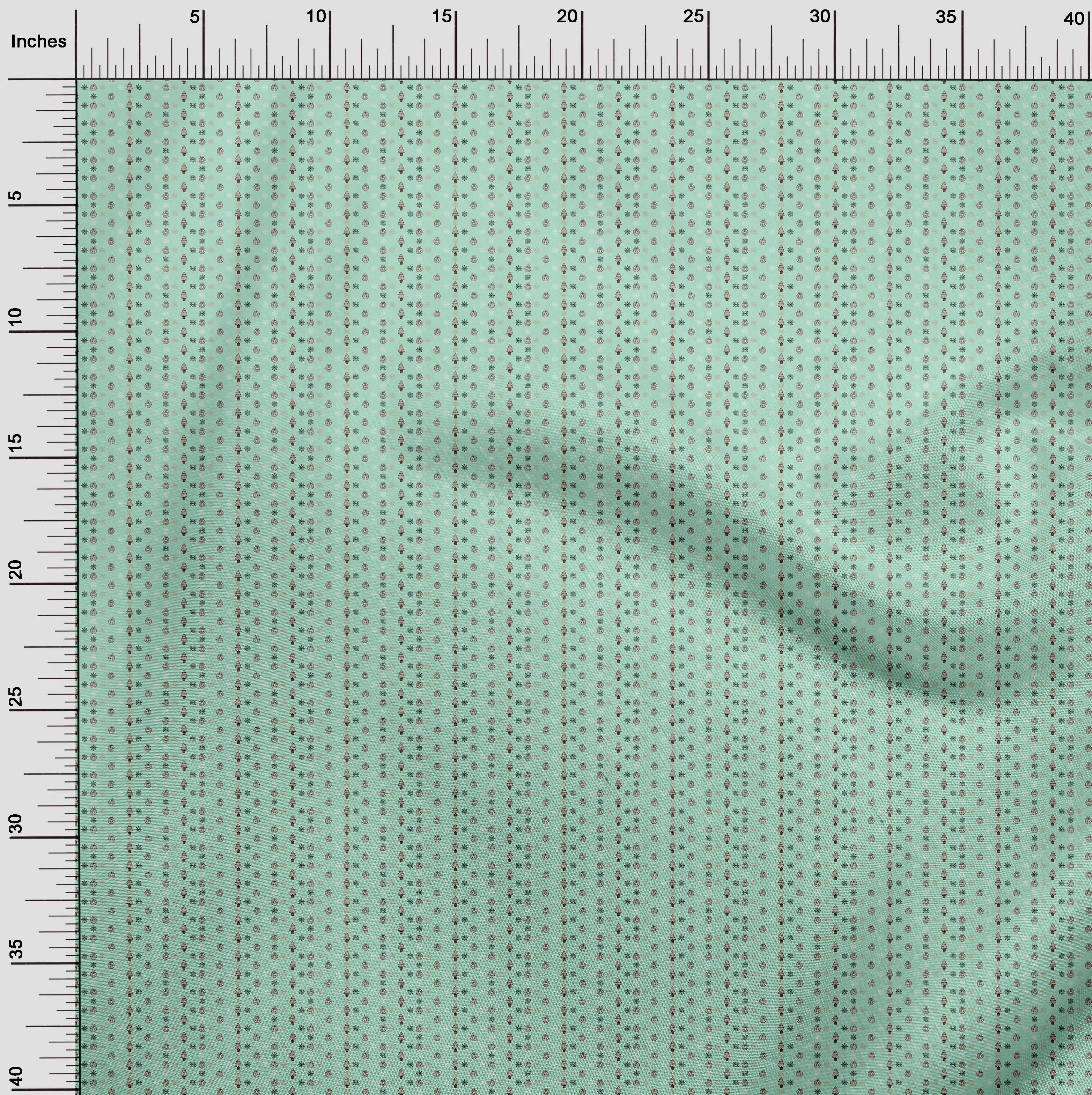 oneOone Cotton Cambric Aquamarine Green Fabric Christmas Diy Clothing Quilting Fabric Print Fabric By Yard 42 Inch Wide